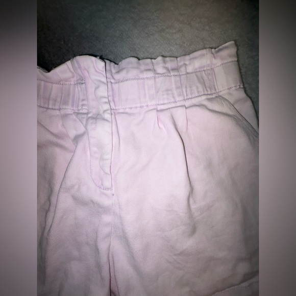NWOT Lilac Lavender Purple Wash Paperbag Denim Jean Shorts Large L - Picture 7 of 8